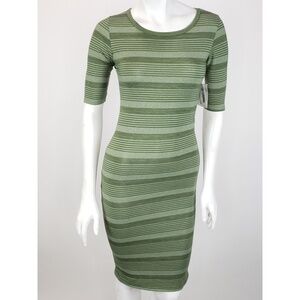 New 
LuLaRoe Julia Dress 
XXS 
Olive Green Stripe